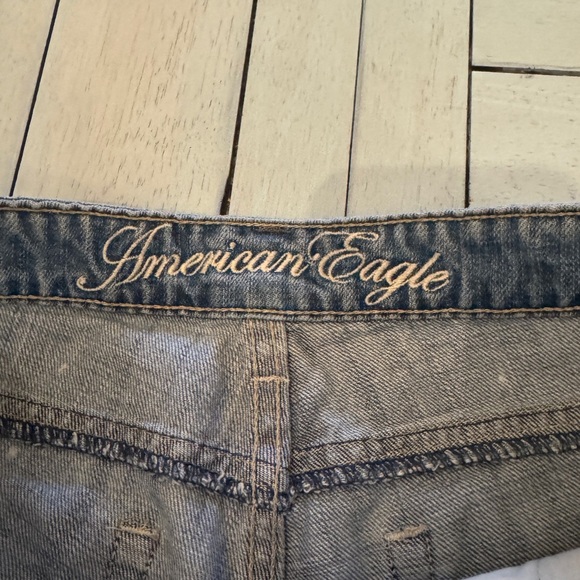 AMERICAN EAGLE | AE denim jeans Size shorts painter distressed Y2K | Sz 2 - Picture 4 of 7